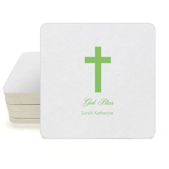 Simple Cross Square Coasters